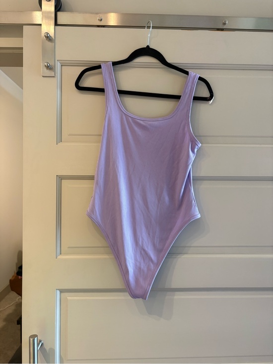 Tops - Lilac Scoop Neck Bodysuit